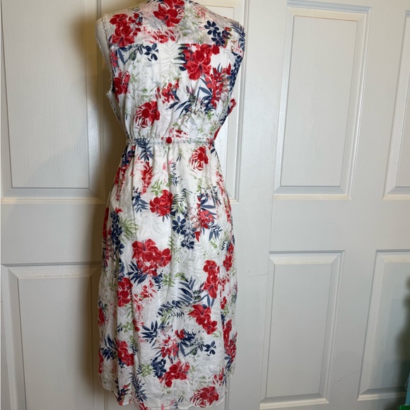 Eddie Bauer Floral Midi Dress Size 6 Cottagecore Summer Lightweight Cotton - Picture 7 of 10